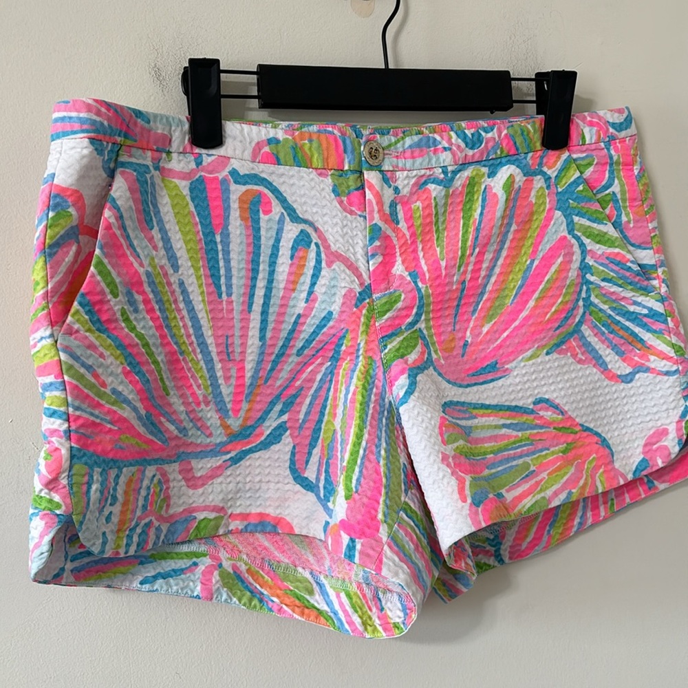 Lilly Pulitzer Adie Shorts Resort White Shellabrate Size 10 - Picture 4 of 10